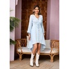 image:imageRVivimos Womens V Neck Bell Sleeve Vintage Floral Embroidered High Low Long DressesSky Blue