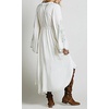 image:imageRVivimos Womens V Neck Bell Sleeve Vintage Floral Embroidered High Low Long DressesWhite