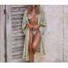 image:imageRVivimos Womens Vintage Floral Print Beach Boho Cardigan Kimono Maxi Swimwear Cover up Dress WrapBeige