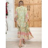 image:imageRVivimos Womens Vintage Floral Print Beach Boho Cardigan Kimono Maxi Swimwear Cover up Dress WrapLightgreen2
