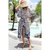 image:imageRVivimos Womens Vintage Floral Print Beach Boho Cardigan Kimono Maxi Swimwear Cover up Dress WrapNavyblue