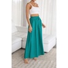 image:imageRVivimos Womens Wide Leg Lounge Pants Elastic High Waisted Drawstring Tie Casual Flowy Palazzo Pants Trousers with PocketsGreen