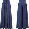 image:imageRVivimos Womens Wide Leg Lounge Pants Elastic High Waisted Drawstring Tie Casual Flowy Palazzo Pants Trousers with PocketsNavyblue