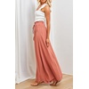 image:imageRVivimos Womens Wide Leg Lounge Pants Elastic High Waisted Drawstring Tie Casual Flowy Palazzo Pants Trousers with PocketsOrange