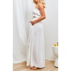 image:imageRVivimos Womens Wide Leg Lounge Pants Elastic High Waisted Drawstring Tie Casual Flowy Palazzo Pants Trousers with PocketsWhite