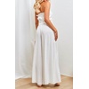 image:imageRVivimos Womens Wide Leg Lounge Pants Elastic High Waisted Drawstring Tie Casual Flowy Palazzo Pants Trousers with PocketsWhite