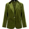 image:imageRVivimos Velvet Blazers for Women 2026 Fall Winter Casual Long Sleeve Front Button Warm Jackets Coat with PocketsArmy Green