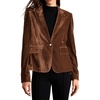 image:imageRVivimos Velvet Blazers for Women 2026 Fall Winter Casual Long Sleeve Front Button Warm Jackets Coat with PocketsBrown
