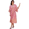 image:imageRVivimos Womens Vintage Floral Print Beach Boho Cardigan Kimono Maxi Swimwear Cover up Dress WrapLightpink