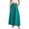 image:imageRVivimos Womens Wide Leg Lounge Pants Elastic High Waisted Drawstring Tie Casual Flowy Palazzo Pants Trousers with PocketsGreen
