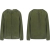 image:imageRVivimos Fall Summer Tops for Women Long Sleeve Button Up Henley V Neck Casual Loose Dressy BlousesArmy Green
