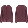image:imageRVivimos Fall Summer Tops for Women Long Sleeve Button Up Henley V Neck Casual Loose Dressy BlousesPlum