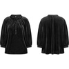 image:imageRVivimos Fall Tops for Women 2026 Velvet 34 Sleeve Henley Button Up Loose Casual Blouses ShirtsBlack