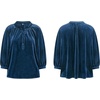 image:imageRVivimos Fall Tops for Women 2026 Velvet 34 Sleeve Henley Button Up Loose Casual Blouses ShirtsDark Blue