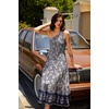 image:imageRVivimos One Shoulder Dresses for Women Summer Sleeveless Smocked Boho Casual Ruffle Tiered ALine Flowy Midi DressSmokeblackfloral