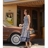 image:imageRVivimos One Shoulder Dresses for Women Summer Sleeveless Smocked Boho Casual Ruffle Tiered ALine Flowy Midi DressSmokeblackfloral