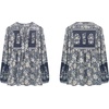 image:imageRVivimos Summer Boho Tops for Women 2026 Long Sleeve V Neck Floral Print Casual Loose Tunic Blouses ShirtsSmoke Black