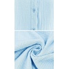 image:imageRVivimos Summer Dress for Women Cotton Puff Sleeves Boho Casual Loose Babydoll Mini Dress with PocketsSkyblue