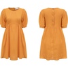 image:imageRVivimos Summer Dress for Women Cotton Puff Sleeves Boho Casual Loose Babydoll Mini Dress with PocketsYellow