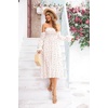 image:imageRVivimos Summer Dress for Women Long Sleeve Casual Plaid Print Smocked Off Shoulder ALine Midi DressWhiteredfloral