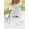 image:imageRVivimos Summer Dress for Women Short Puff Sleeve Boho Off the Shoulder Casual Smocked Swing Mini DressWhite