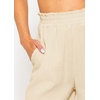image:imageRVivimos Womens Cotton Palazzo Pants Casual Elastic High Waisted Loose Flowy Wide Leg Long Trousers Pants with PocketsBeige