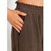 image:imageRVivimos Womens Cotton Palazzo Pants Casual Elastic High Waisted Loose Flowy Wide Leg Long Trousers Pants with PocketsDarkbrown