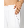 image:imageRVivimos Womens Cotton Palazzo Pants Casual Elastic High Waisted Loose Flowy Wide Leg Long Trousers Pants with PocketsWhite