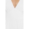 image:imageRVivimos Womens Cotton Summer Short Sleeves V Neck Tie Waist Casual Layered Ruffles Mini Swing DressesWhiteshortsleeve