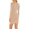 image:imageRVivimos Womens Fall Cotton Long Sleeve Casual Ruched Dress Bodycon TShirt Mini DressBrown