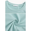 image:imageRVivimos Womens Fall Cotton Long Sleeve Casual Ruched Dress Bodycon TShirt Mini DressGrayish Green