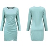 image:imageRVivimos Womens Fall Cotton Long Sleeve Casual Ruched Dress Bodycon TShirt Mini DressGrayish Green
