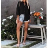 image:imageRVivimos Womens Fall Cotton Long Sleeve Oversized Loose Casual Button Down Shirts Blouses with PocketBlack
