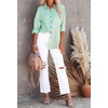 image:imageRVivimos Womens Fall Cotton Long Sleeve Oversized Loose Casual Button Down Shirts Blouses with PocketLightgreen