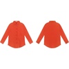 image:imageRVivimos Womens Fall Cotton Long Sleeve Oversized Loose Casual Button Down Shirts Blouses with PocketOrange