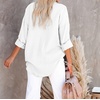 image:imageRVivimos Womens Fall Cotton Long Sleeve Oversized Loose Casual Button Down Shirts Blouses with PocketWhite