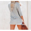 image:imageRVivimos Womens Fall Cotton Long Sleeves Roll Up Striped Casual V Neck Button Down Shirts BlousesBlack2