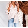 image:imageRVivimos Womens Fall Cotton Long Sleeves Roll Up Striped Casual V Neck Button Down Shirts BlousesDeeppink2