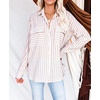 image:imageRVivimos Womens Fall Cotton Long Sleeves Roll Up Striped Casual V Neck Button Down Shirts BlousesDeeppink2