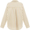 image:imageRVivimos Womens Fall Cotton Long Sleeves Roll Up Striped Casual V Neck Button Down Shirts BlousesKhaki
