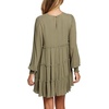 image:imageRVivimos Womens Fall Cotton Long Sleeves Ruffled Casual Loose Swing Flowy Tunic Mini DressArmygreen