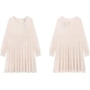 image:imageRVivimos Womens Fall Cotton Long Sleeves Ruffled Casual Loose Swing Flowy Tunic Mini DressBeige