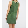 image:imageRVivimos Womens Fall Faux Suede Vintage V Neck Sleeveless Overall Dress with PocketsArmygreen