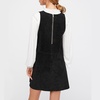 image:imageRVivimos Womens Fall Faux Suede Vintage V Neck Sleeveless Overall Dress with PocketsBlack