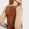 image:imageRVivimos Womens Fall Faux Suede Vintage V Neck Sleeveless Overall Dress with PocketsBrown