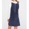 image:imageRVivimos Womens Fall Faux Suede Vintage V Neck Sleeveless Overall Dress with PocketsNavyblue