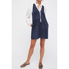 image:imageRVivimos Womens Fall Faux Suede Vintage V Neck Sleeveless Overall Dress with PocketsNavyblue