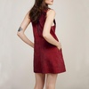 image:imageRVivimos Womens Fall Faux Suede Vintage V Neck Sleeveless Overall Dress with PocketsWine Red