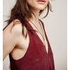 image:imageRVivimos Womens Fall Faux Suede Vintage V Neck Sleeveless Overall Dress with PocketsWine Red