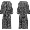 image:imageRVivimos Womens Fall Long Sleeve Casual Dresses Wrap V Neck Tiered Ruffle Flowy Midi Dress with BeltBlack
